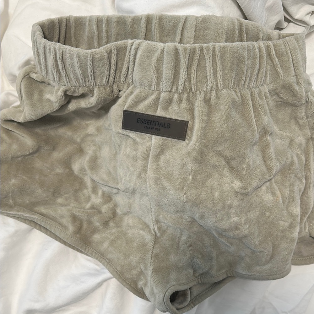 Essentials Taupe Fleece Shorts